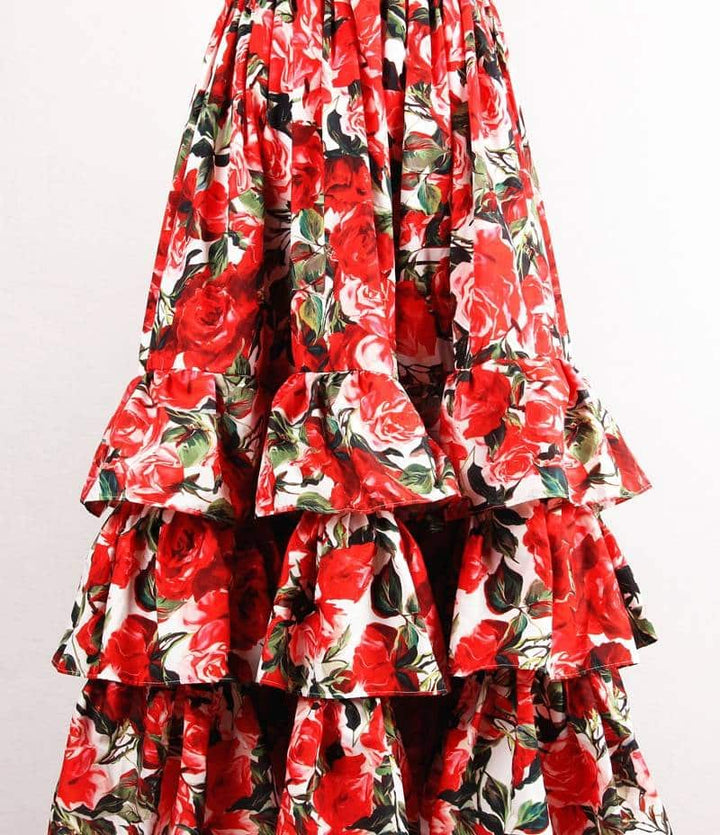 Women's Red Roses Dress