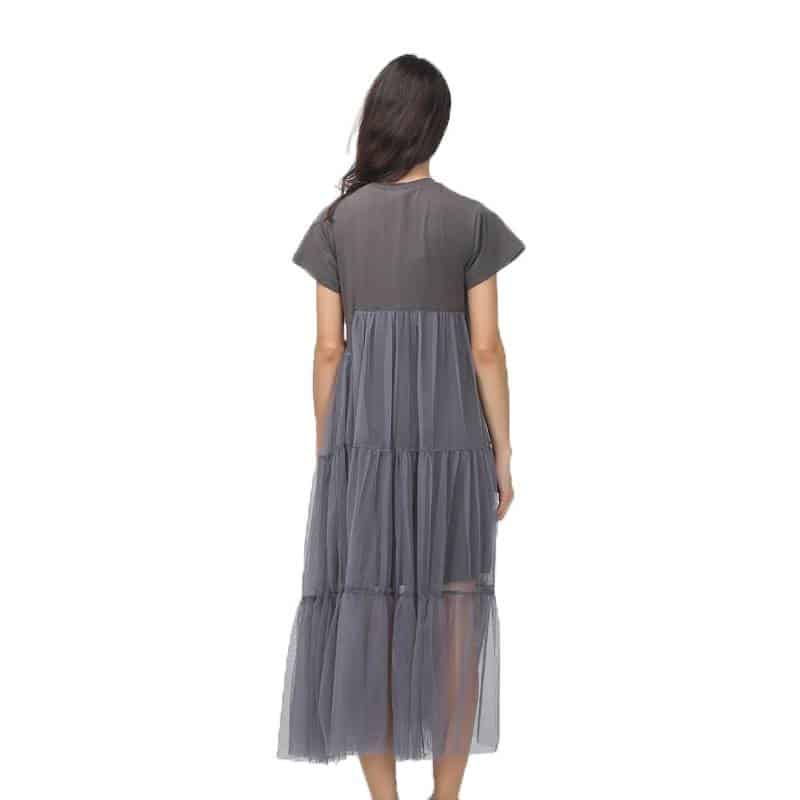 Women's Short Veiling Sleeved Dress