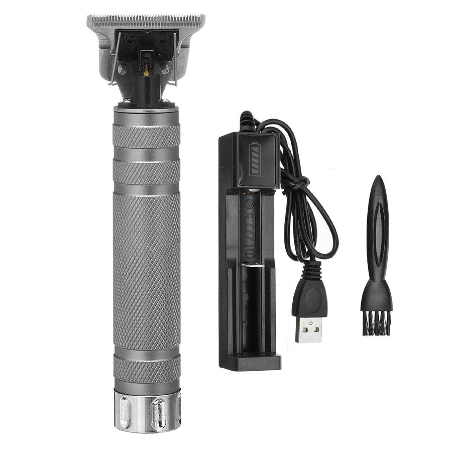 Men's Pro Electric Hair Clipper 1200mAh USB Rechargeable Oil Head Cutter Beard Shaver - MRSLM