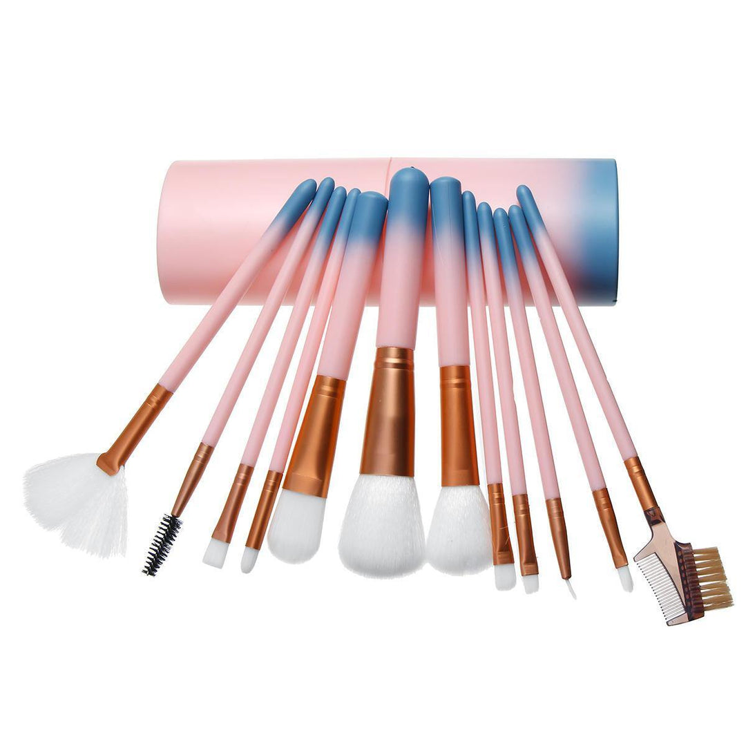 12Pcs Makeup Brushes Set Foundation Powder Eyeshadow Cosmetic Brush Tools - MRSLM