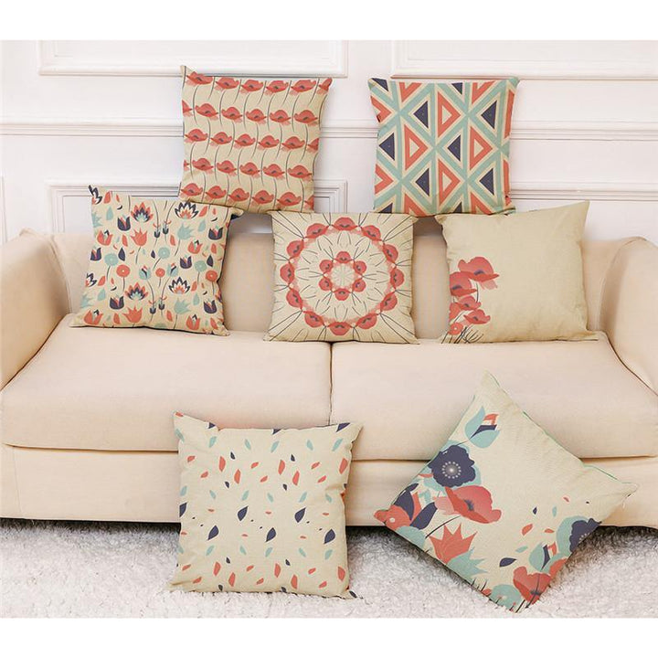 Linen Pillowcase Square Sofa Car Decoration Cushion Cover Pillow Case - MRSLM