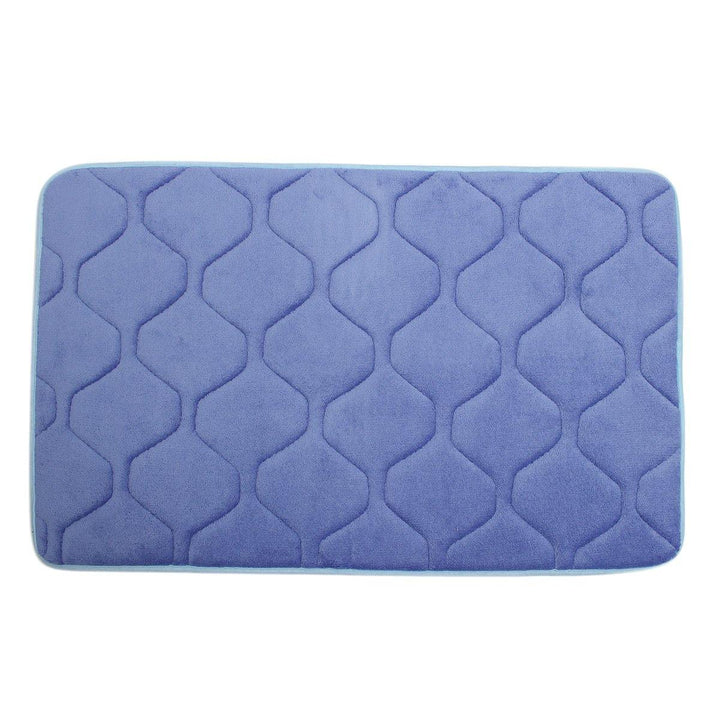 80x50cm Absorbent Anti Slip Memory Foam Carpet Bath Rug Coral Velvet Chronic Rebound Floor Mat - MRSLM