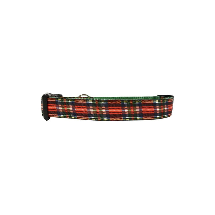 Red Plaid Christmas Dog Collar - Medium - MRSLM