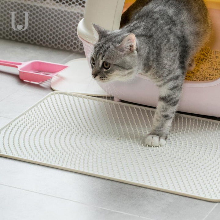 Jordan&Judy JJ-PE0014 Cat Litter Pad Silicone Material Waterproof White Pet Mat From - MRSLM