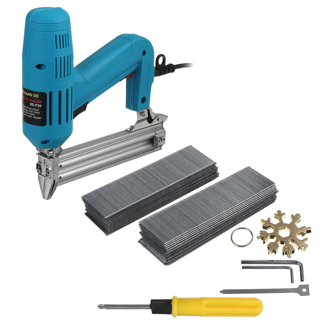 1800W Electric Straight Nail Staple Guns Heavy-Duty Woodworking Staple Machine - MRSLM