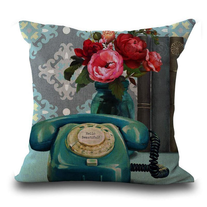 Retro Style Decoration Cushion Ccover Square Cotton Linen Pillow Case - MRSLM