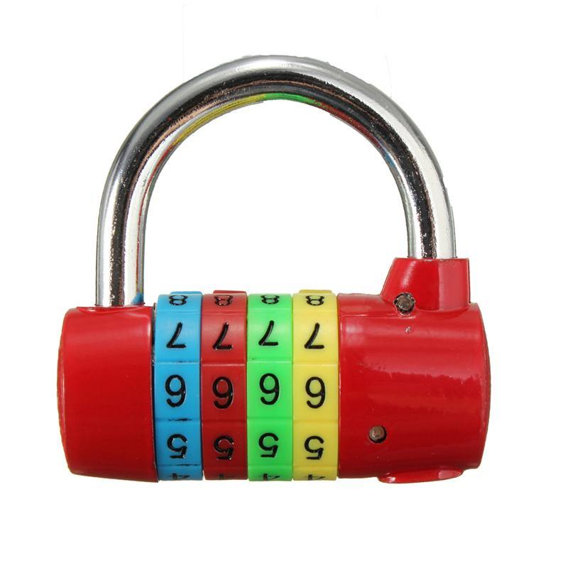 4 Digit Resettable Combination Padlock Travel Luggage Bag Diary Suitcase Code Security Lock - MRSLM