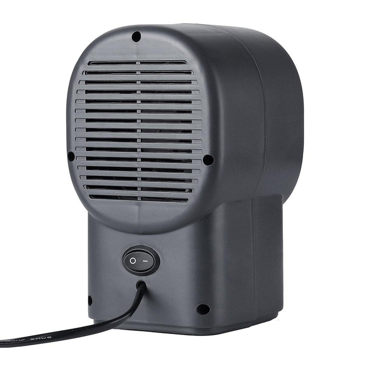 500W Portable Mini Electric Heater Fan Handy Air Warmer Silent Winter Home Office (Grey) - MRSLM