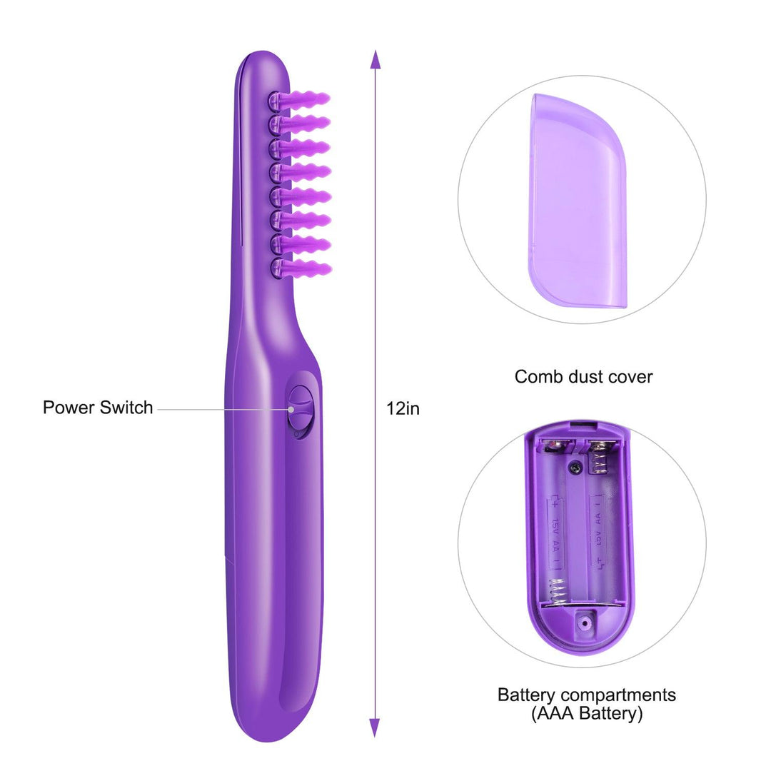 Electric Detangling Hair Brush Comb Tangled 2 Smooth Detangler Wet&Dry Hair (#1) - MRSLM