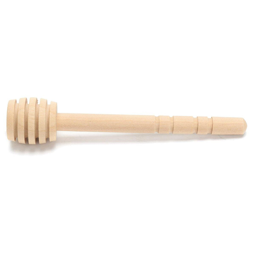 50pcs Wooden Jam Honey Dipper Wood Stirring Rod Stick Spoon Dip Drizzler 8/10/16cm - MRSLM