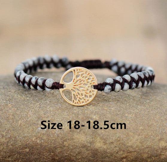 Natural Agate Beads, Hand-woven Yoga Friendship Lover Bracelet - MRSLM