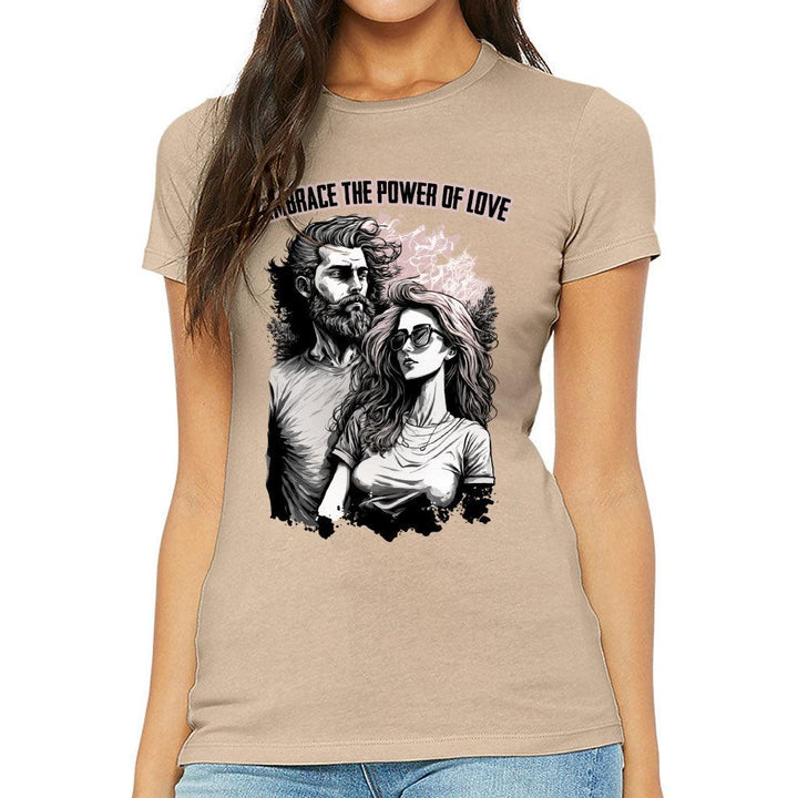 Embrace the Power Of Love Slim Fit T-Shirt - Graphic Women's T-Shirt - Unique Slim Fit Tee - MRSLM