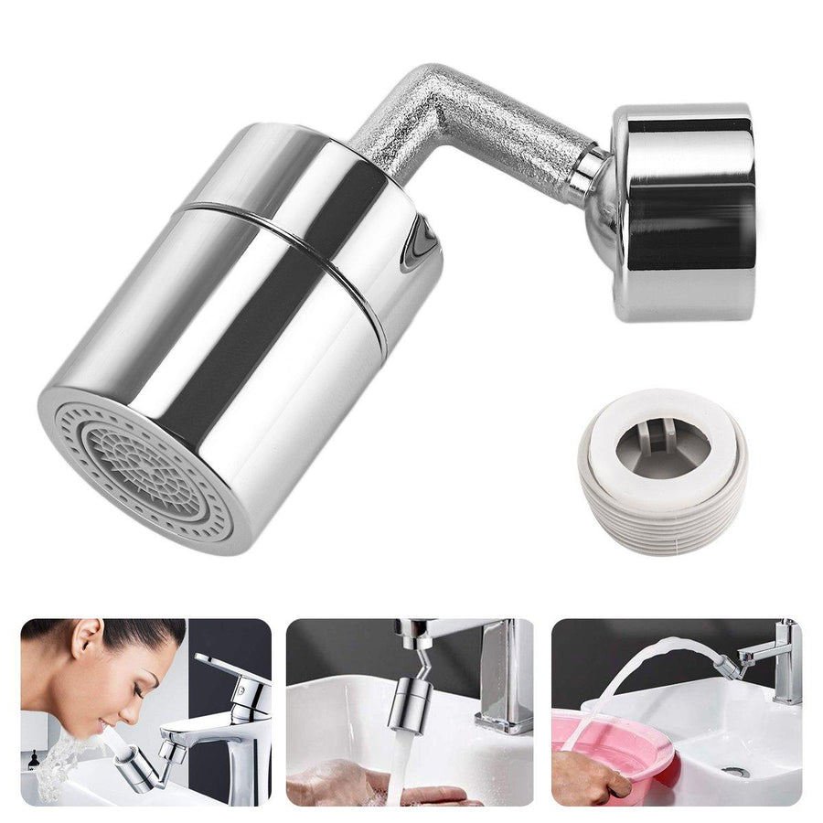 Universal Splash Filter Faucet 720°Rotatable Faucet Sprayer Head with 4-Layer Net Filter Anti-Splash Oxygen-Enriched Foam Leakproof Design with Double O Ring - MRSLM