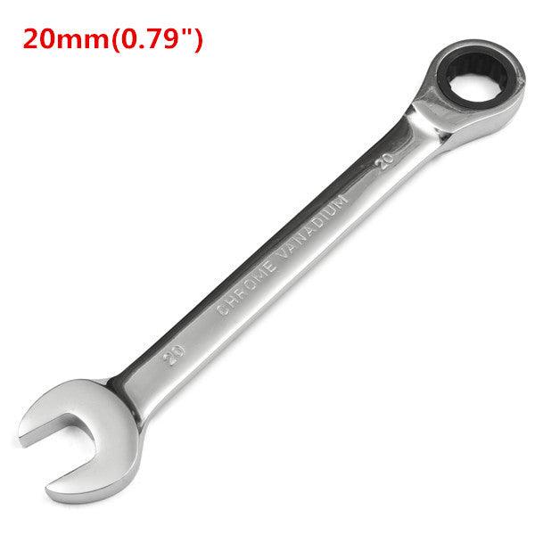 Raitool™ HT01 Chrome Vanadium Steel Metric Ratchet Spanner Gear Wrench Fixed Head 6-32mm - MRSLM