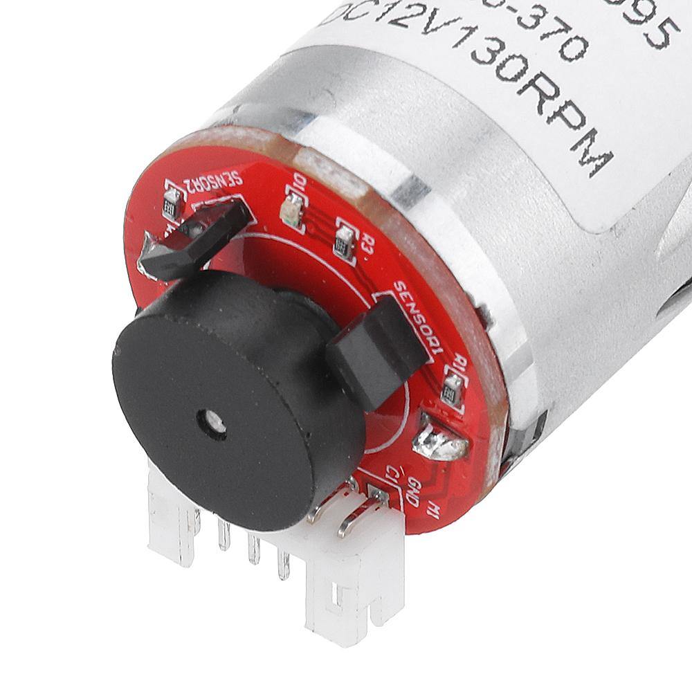 Machifit 25GA370 DC 12V Micro Gear Reduction Motor with Encoder Speed Dial Reducer - MRSLM