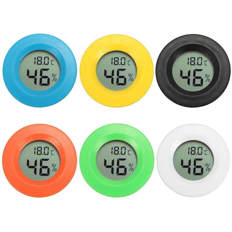 Mini Digital LCD Temperature Humidity Meter Thermometer Hygrometer Round - MRSLM