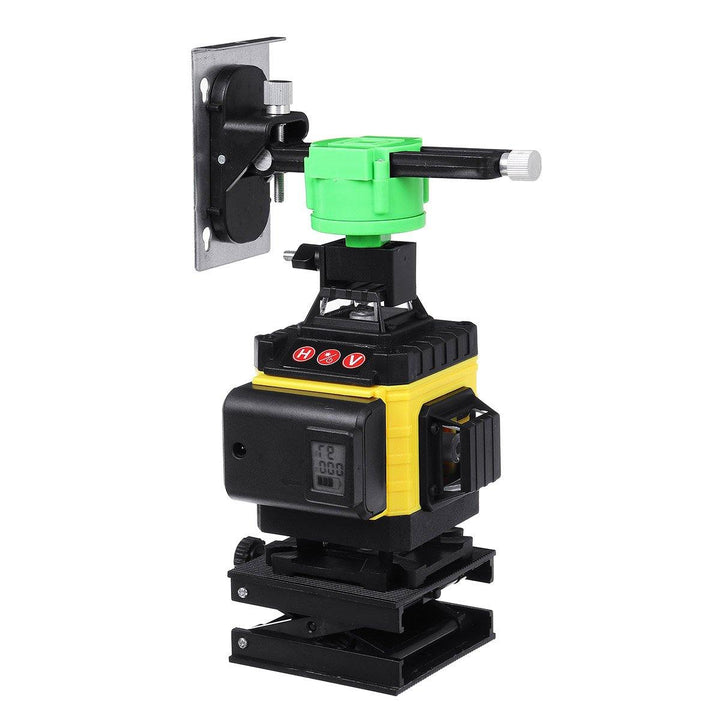 12/16 Line 4D Laser Level Green Light Digital Self Leveling 360° Rotary Measure with 6000mah Battery - MRSLM