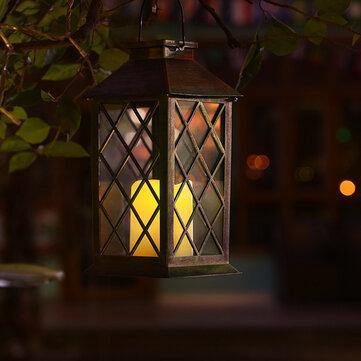 Solar Power Hanging Lantern LED Lamp Retro Style Light Outdoor/Indoor for Garden - MRSLM