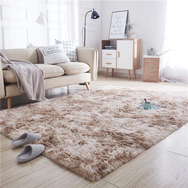 Hongshen Carpet Plush Tie Dye Rug for Living Room Sofa Coffee Table Bay Window Mat - MRSLM