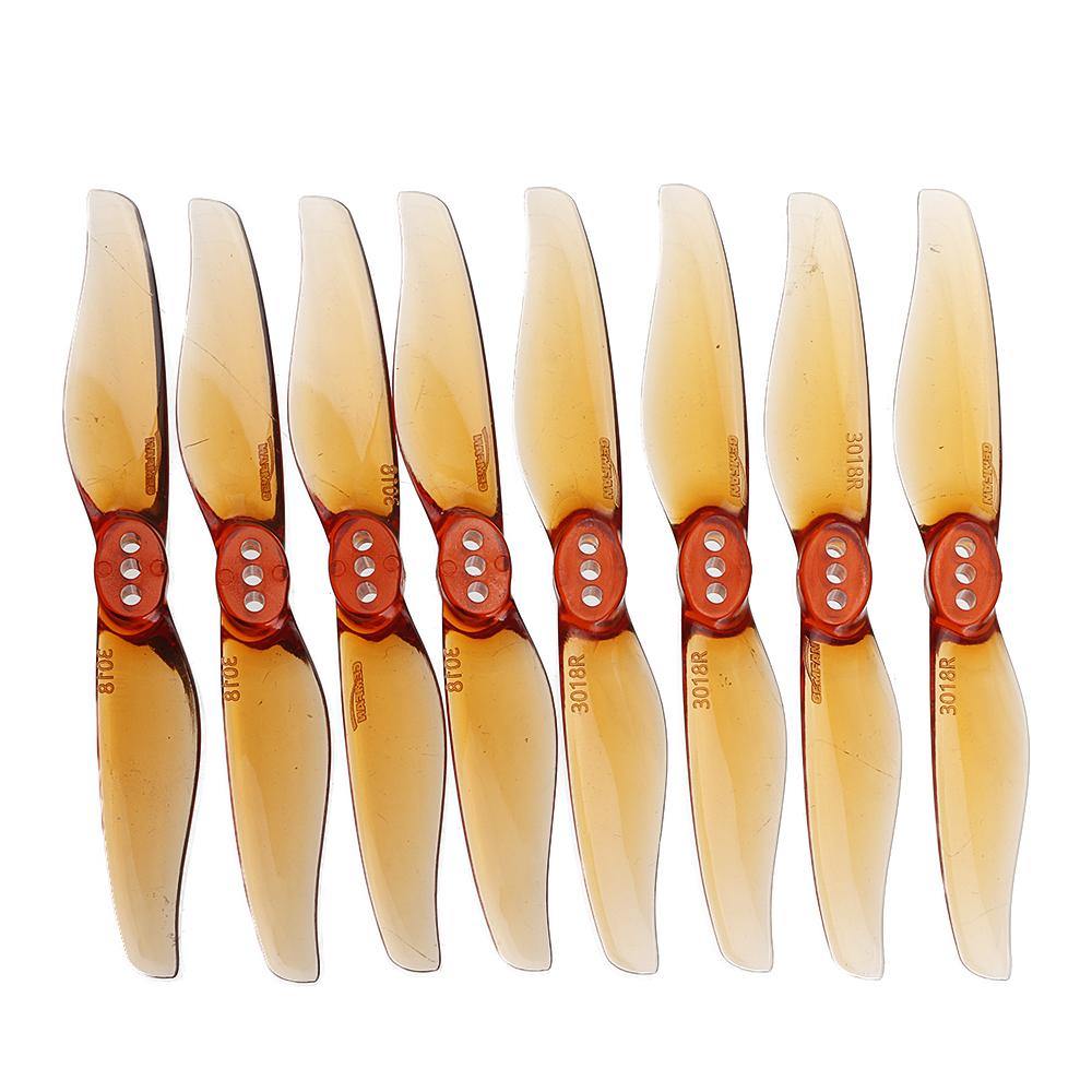 4 Pairs Gemfan Hurricane 3018 3x1.8 3 Inch 2-Blade Propeller 2mm Hole T Mount for RC Drone FPV Racing - MRSLM