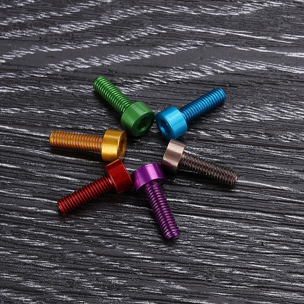 Suleve™ M3AH12 10Pcs M3×10mm Hex Socket Screw M3 Cap Head Bolt 7075 Aluminum Alloy Multicolor - MRSLM