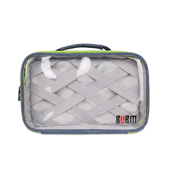 BUBM TTR Multi-functional Portable Transparent Electronics Accessories Organizer Travel Cosmetics Carrying Case Wash Supplies Storage Bag - MRSLM