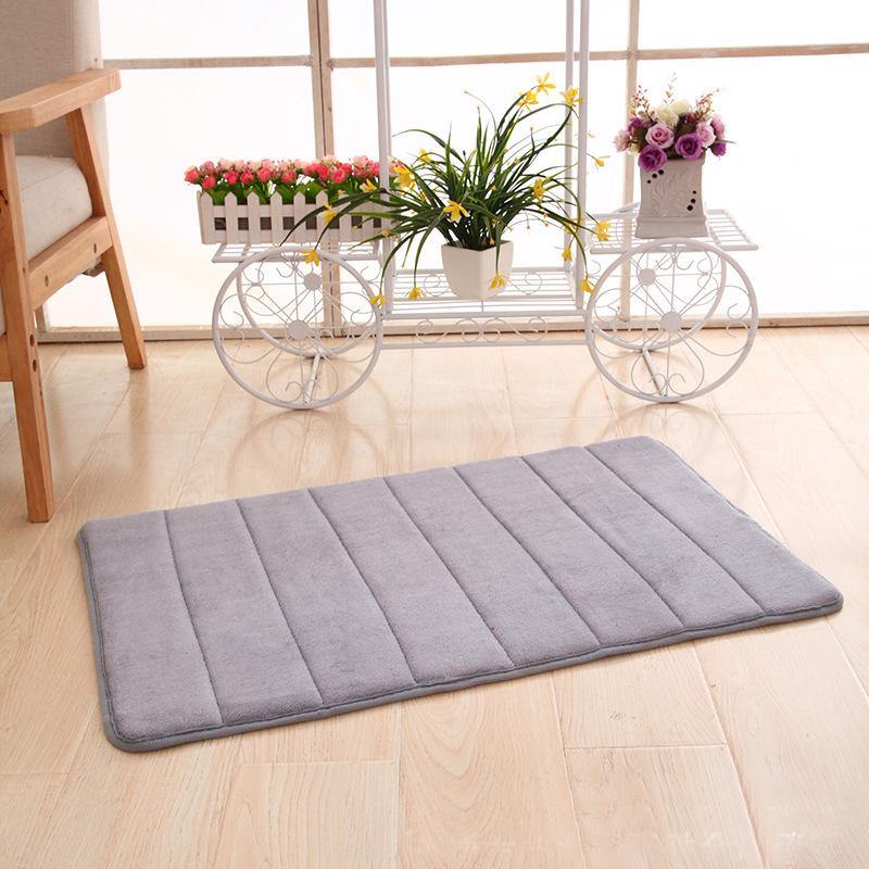 Honana WX-336 New Thickened Coral Velvet Memory Foam Slow Rising Rug Bathroom Mat Soft Non-slip Plush Floor Carpet - MRSLM