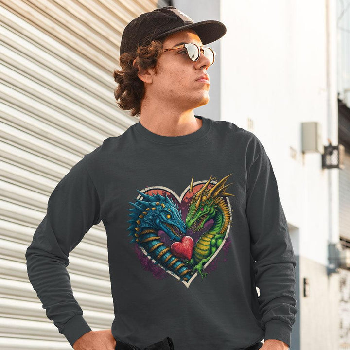 Animal Themed Sweatshirt - Dinosaur Graphic Crewneck Sweatshirt - Colorful Sweatshirt - MRSLM