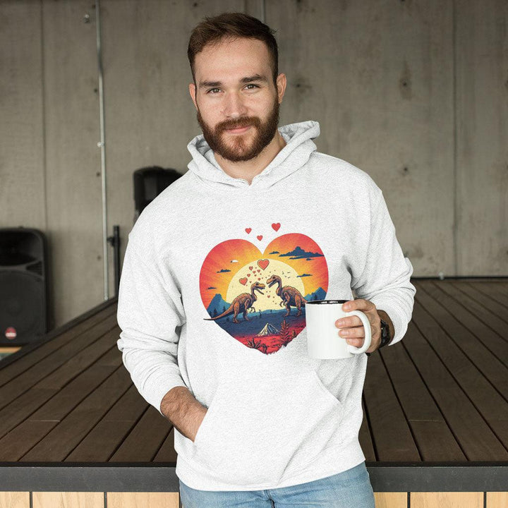 Cartoon Hooded Sweatshirt - Dinosaur Themed Hoodie - Unique Hoodie - MRSLM