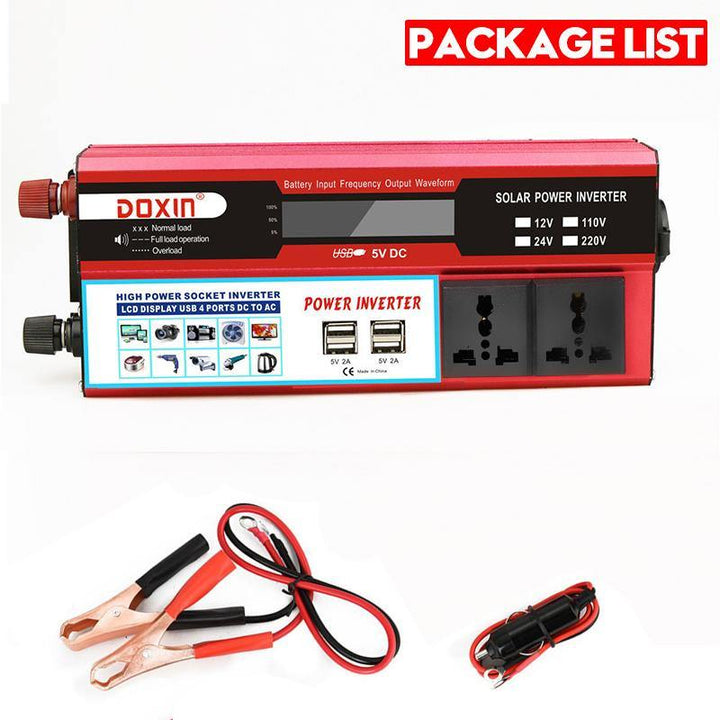 Display 2000W P eak Power Inverter 4USB Digital Inverter DC 12V/24V to AC 220V Modified Sine Wave Car Converter - MRSLM