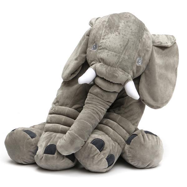 50x45cm Grey Large Elephant Plush Stuffed Pillows Cushion Gift Bedding Decor Back Cushions - MRSLM