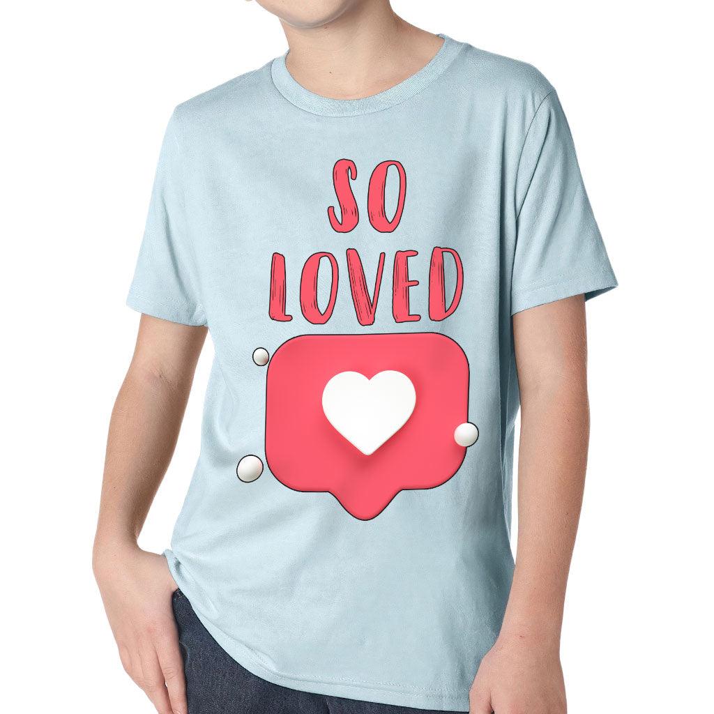 So Loved Kids' Classic Fit T-Shirt - Cute T-Shirt - Heart Print Classic Fit Tee - MRSLM