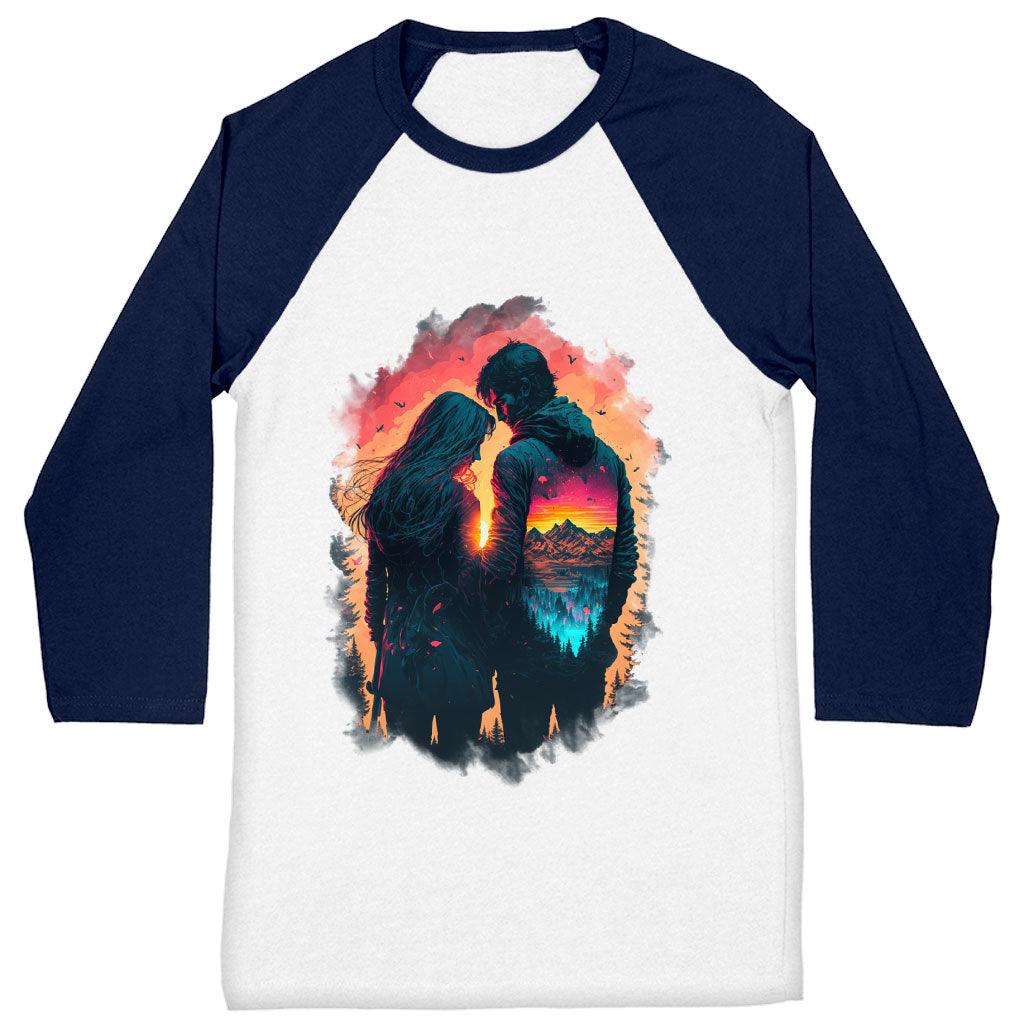 Nature Print Baseball T-Shirt - Couple T-Shirt - Art Baseball Tee - MRSLM