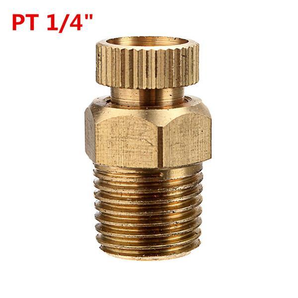 PT 1/2 3/8 1/4 Inch Brass Drain Valve Air Compressor Male Threaded Water Drain Valve - MRSLM