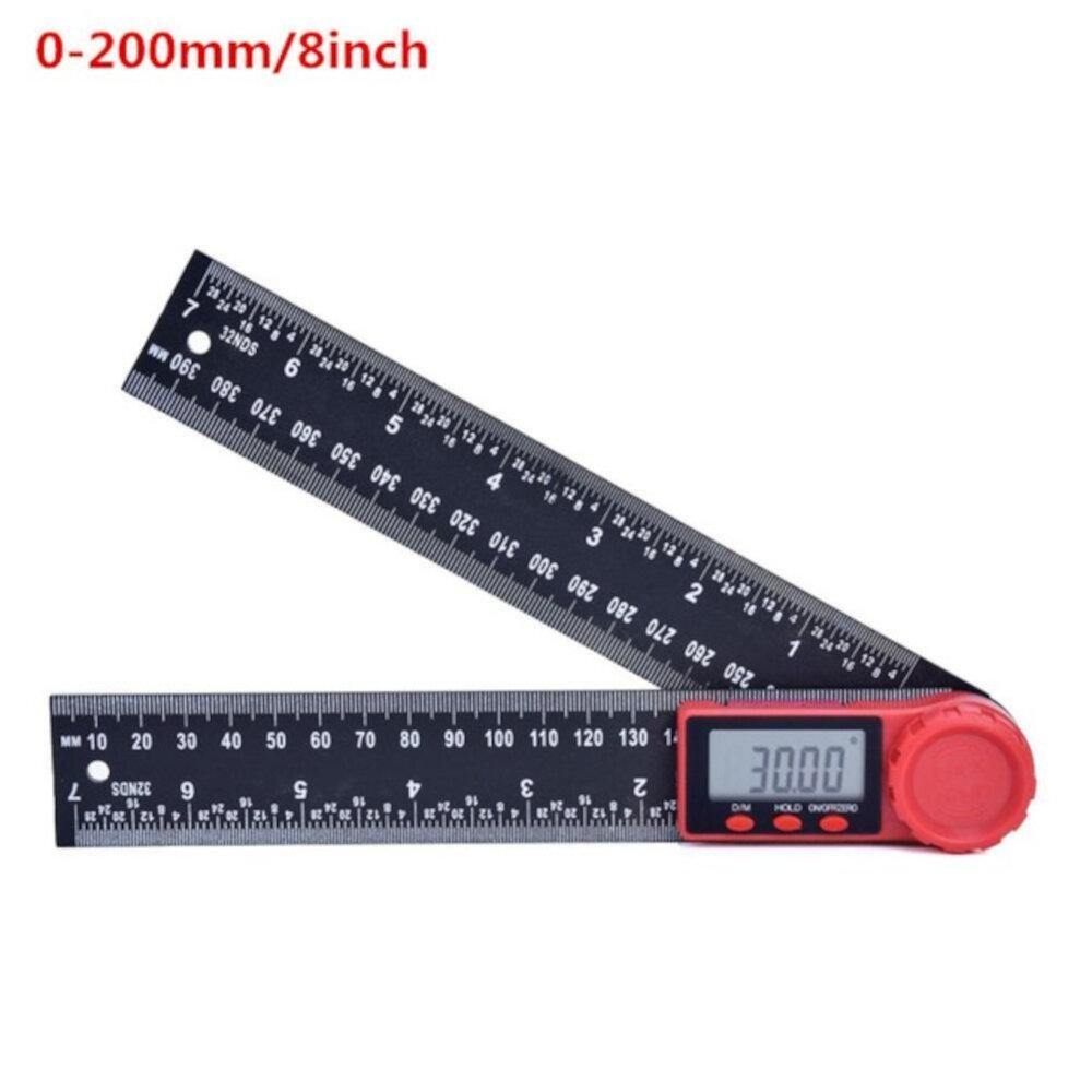 200/300mm 360 Degree LCD Digital Display Angle Ruler Inclinometer Goniometer Protractor Measuring Tool 0-300mm Measuring Ruler - MRSLM