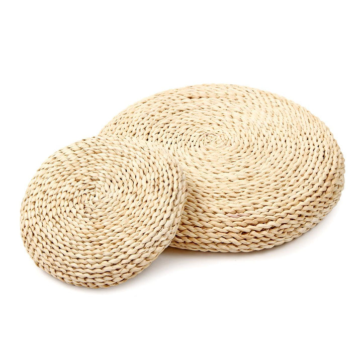 Round Weave Handmade Cushion Pillow Floor Yoga Seat Mat Tatami - MRSLM