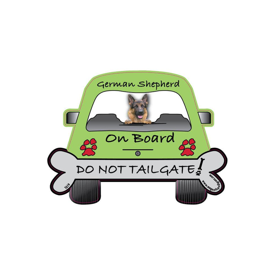 German Shepherd On Board Car Magnet - MRSLM