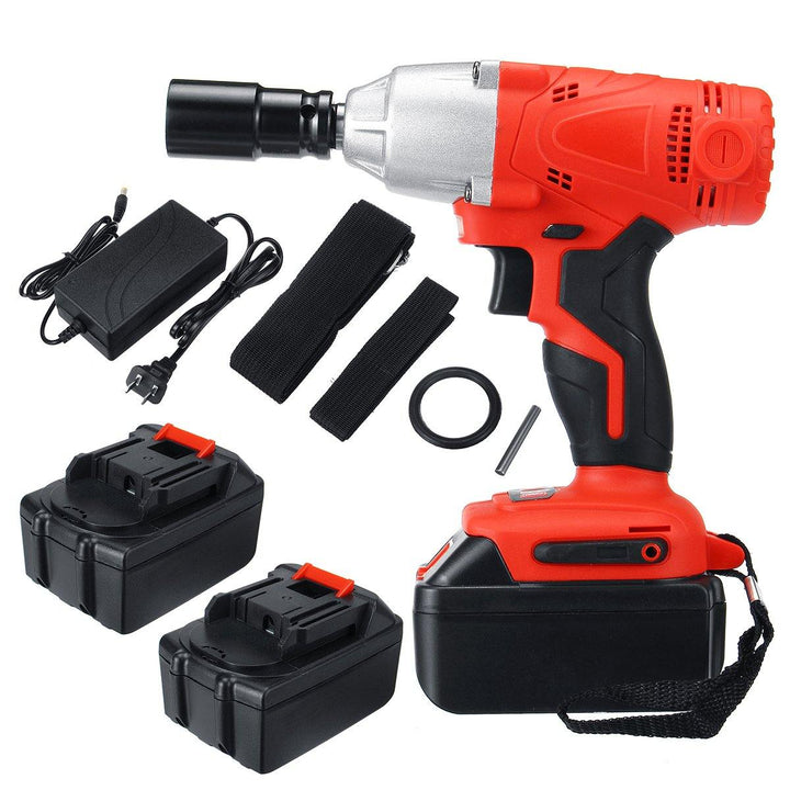 128VF/188VF Electric Wrench 350Nm High Torque Impact Wrench Cordless 1/2 Batteries 1 Charger - MRSLM