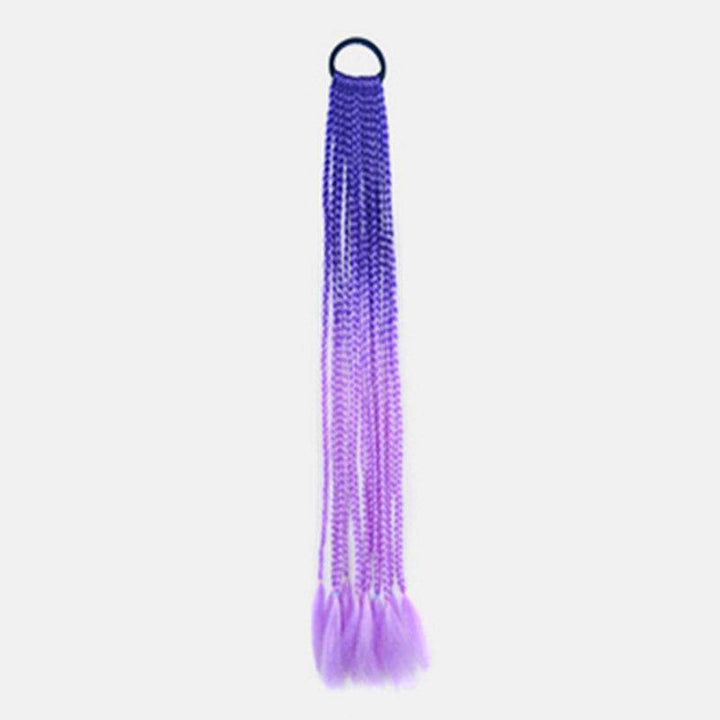 Halloween Colored Dirty Braids High Temperature Fiber Crochet Small Hair Braids Ponytail Hair Extensions - MRSLM