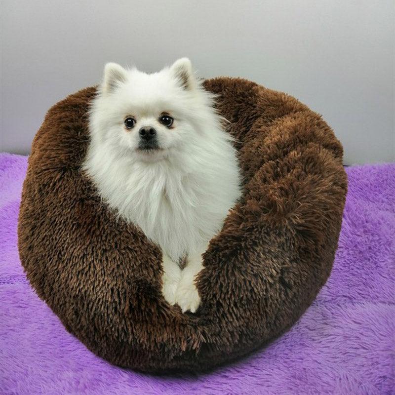 40-100cm Pet Supplies Kennel Round Plush Pet Nest Padded Soft Warm For Cat Bed Mat Pad - MRSLM