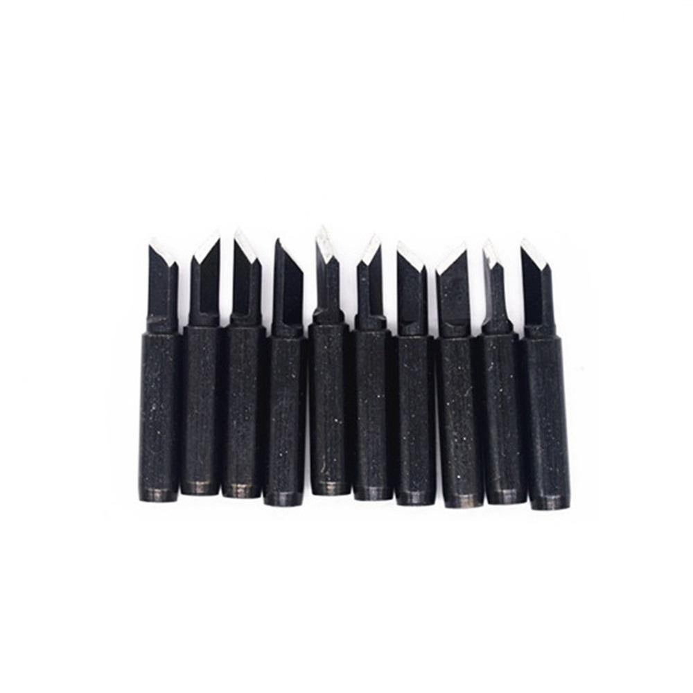 10pcs Black 936 Soldering Iron Tips 900M-T Edition Horseshoe Flat for Hakko Soldering Rework Station - MRSLM