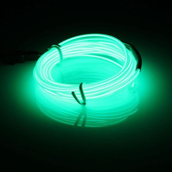 2M EL Led Flexible Soft Tube Wire Neon Glow Car Rope Strip Light Xmas Decor DC 12V - MRSLM