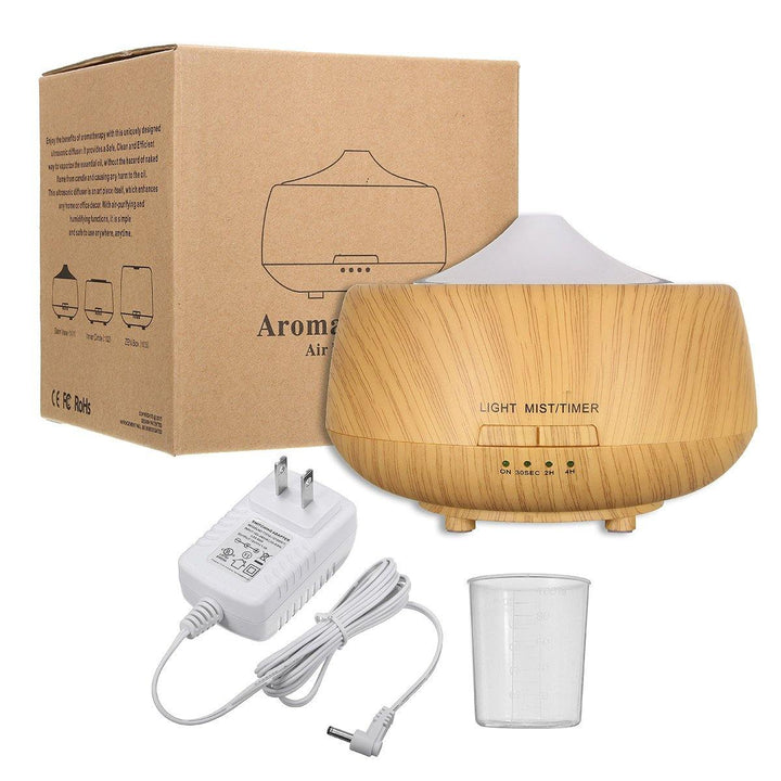 Ultrasonic Color-changing Wood Grain LED Aroma Diffuser Humidifier Aromatherapy Spa Essential Oil - MRSLM