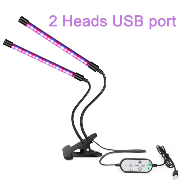 1/2/3 Head Dimmable Clip LED Bonsai Plants Grow Lamp 360 Fexible Goosenecks IP66 Waterproof 3 Timer Mode Growing Light for Greenhouse Hydroponics - MRSLM