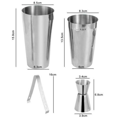 Cocktail Shaker Set Maker Mixer Martini Spirits Bar Strainer Bartender Kit Tools - MRSLM