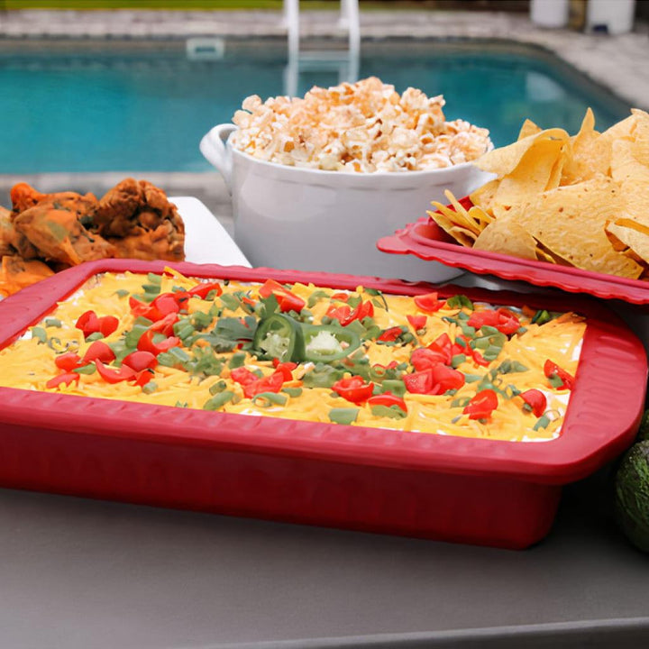 Red Serving Carrier For Foil Pans - MRSLM