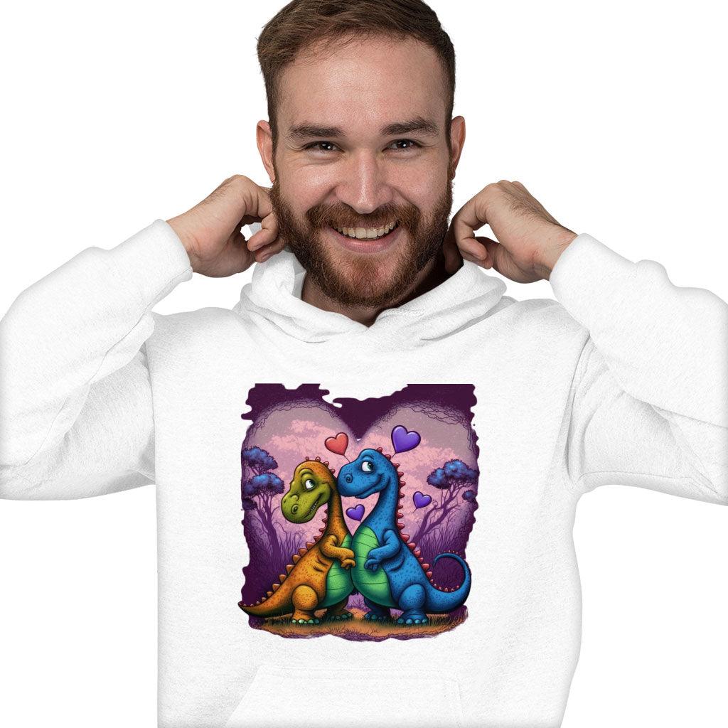 Love Hooded Sweatshirt - Dinosaur Hoodie - Colorful Hoodie - MRSLM