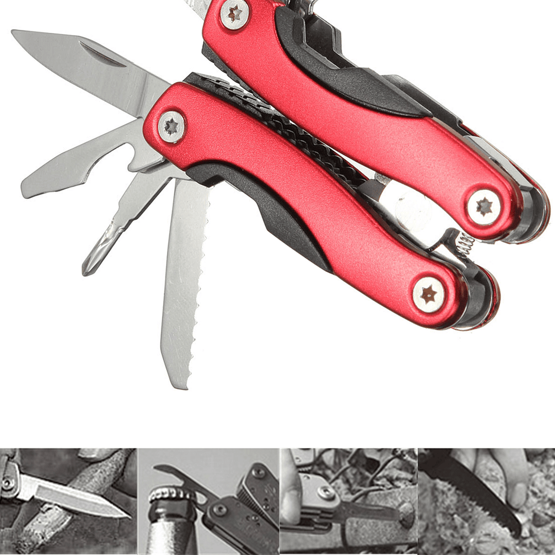 9 In 1 Portable Pocket Multitool Plier Survival Camping Travel Life Tools - MRSLM