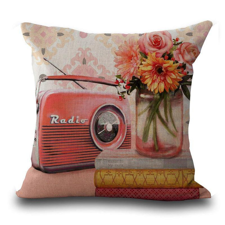 Retro Style Decoration Cushion Ccover Square Cotton Linen Pillow Case - MRSLM