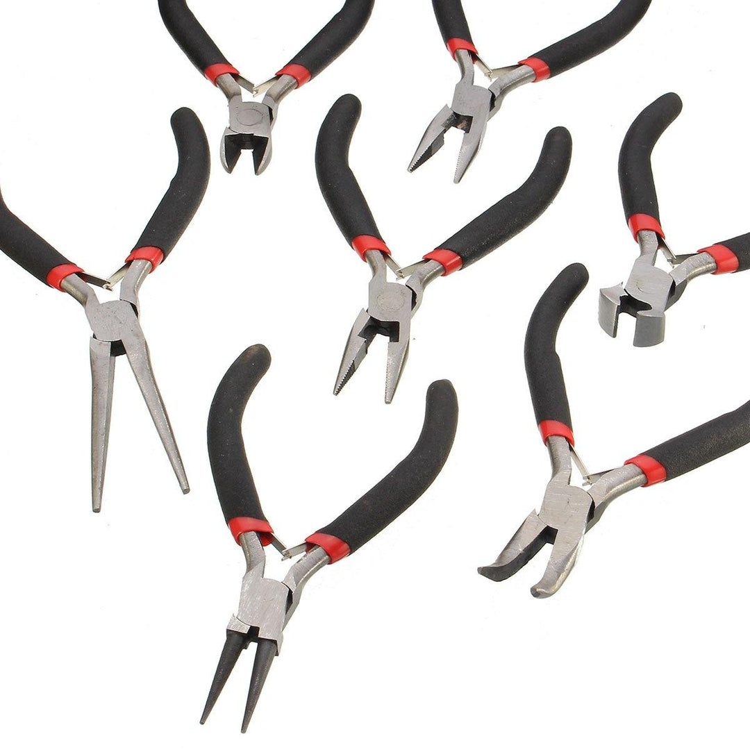 7Pcs Mini Beading Pliers Tools Round Flat Long Nose Multi Size Pliers Set - MRSLM